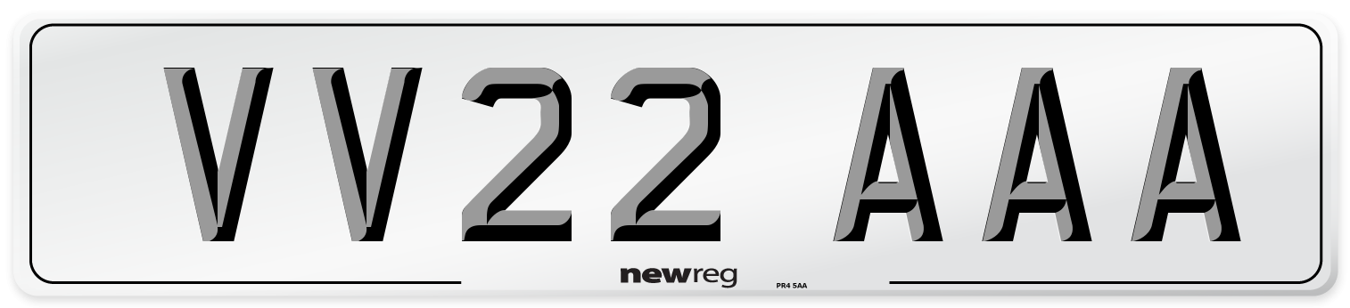 VV22 AAA Number Plate from New Reg